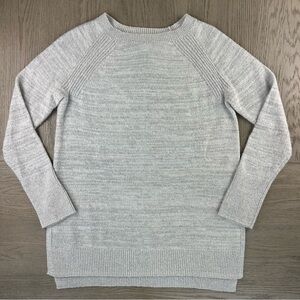 M Lou & Grey Alpaca Blend Knit Sweater Gray Raglan Pullover Women Cozy